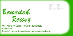 benedek reusz business card